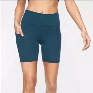 Athleta Bike Shorts All In 7” Constellation Blue